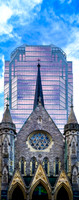 Buildings of worship, downtown Montreal