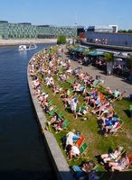 What Berliners do when the temperature hits 36C.
