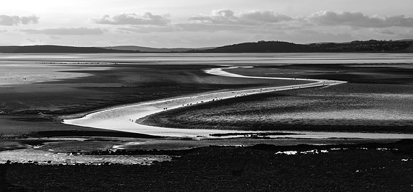 Sundown, Morecambe Bay from Silverdale.